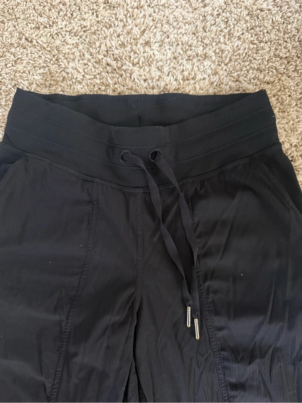 lululemon athletica Black Drawstring Track Joggers / dance pants